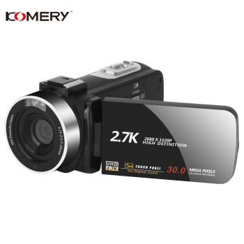 KOMERY全新2.7K高清数码摄像机3000万像素家用旅行婚庆会议记录照相机直播录像摄录	